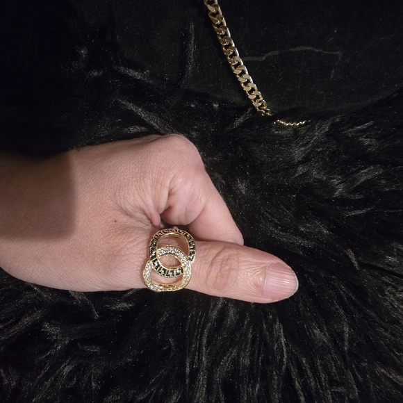 Elegant 21kgp Dubai Jewelry Gold Necklace and Ring Set - Picture 7 of 12